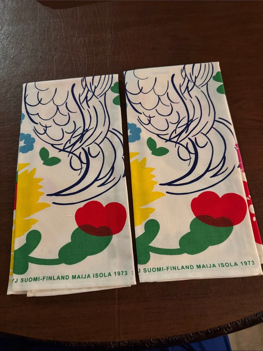 NEW Kitchen Towels “Charles” by Maija Isola 1973.  Set of two identical